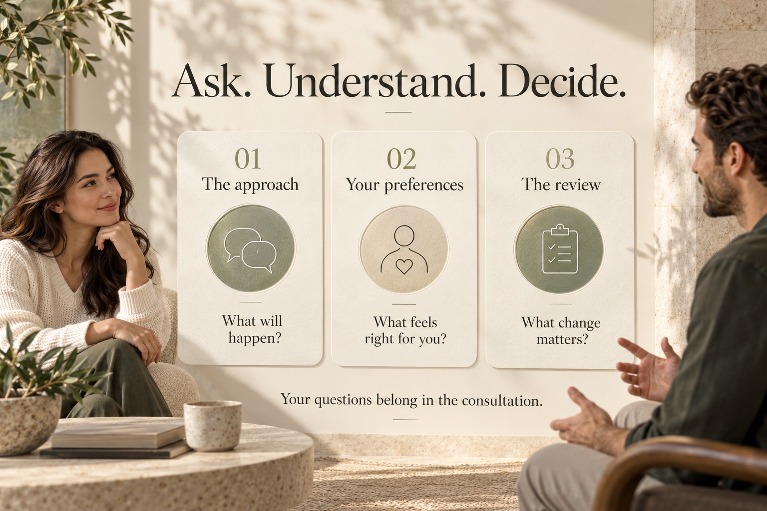 Questions about the approach, your preferences and reviewing progress
