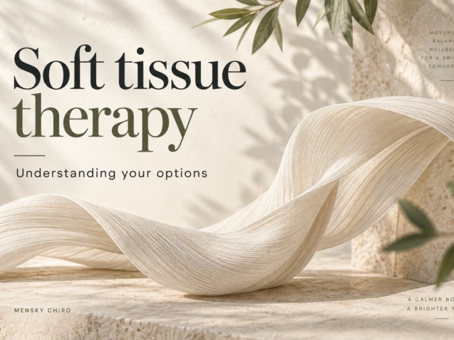 Soft tissue therapy: understanding your options, with an ivory fibre illustration